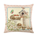 Easter Bunny Eggs Pillowcase 45x45cm Linen Pillow Covers, Ljojo Home Decor Brand