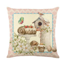 Easter Bunny Eggs Pillowcase 45x45cm Linen Pillow Covers, Ljojo Home Decor Brand