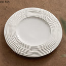 Ljojo Matte Wave Ceramic Dessert Plate Set - Molecular Cuisine Tableware