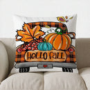 Autumn Blue Truck with Pumpkins Pillow Cover by Ljojo for Sofa Bedroom Car