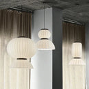 Ljojo Minimalist Silk Chandelier: Nordic Wabi Sabi Pendant Light Fixture