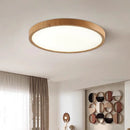 LED Wood Grain Ceiling Light | Modern Circular Ultra-thin Surface Lamp for Home Decoration