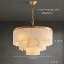 Ljojo Luxury Copper Resin Chandelier with Marble Accents for Living Room and Bedroom