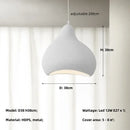 Ljojo Wabi-sabi Resin Cap LED Pendant Light - Japanese Chandelier for Home Decor