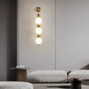 LED Wall Lamp White Acrylic Ball Gold Metal Dimmable Sconce by Ljojo - Modern Bedroom Lighting