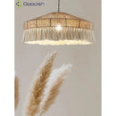 Modern Minimalist LED Pendant Light Wicker Rattan Chandelier for Living Room Decor by Ljojo