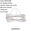 Ljojo Modern Acrylic Led Chandelier Pendant Light for Living Room and Bedroom