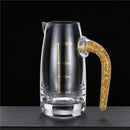 Ljojo Light Luxury Gold Foil Crystal Baijiu Cup Set Glass Wine Dispenser Home Set