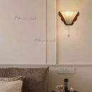 French Retro Solid Wood Bedside Wall Lamp Butterfly Light for Living Room by Ljojo