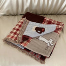 Ljojo 4-Layer Cotton Gauze Fringed Blanket for Spring & Summer