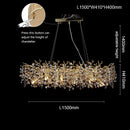 Luxury Gold Crystal Chandelier Pendant Lamp for Living Dining Bedroom - Ljojo