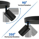 Ljojo 3-Light GU10 LED Ceiling Spotlight Track Chandelier