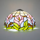 Ljojo 12" Handcrafted Purple Calla Lily Stained Glass Lampshade