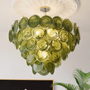 French Glass Chandelier Elegant Crystal Pendant Light for Living Room Dining Home Decor by Ljojo