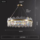 LED Modern Gold Crystal Chandelier - Designer Hanging Lamp by Ljojo