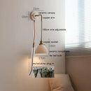 IWHD Japan Style Ceramic LED Wall Sconce with Adjustable Copper Arm for Bedroom and Bathroom - Nordic Modern Wandlamp by Ljojo