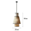 Ljojo Minimalist Cloth Rattan Pendant Lights for Living Room, Dining Room, Kitchen