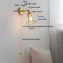 Ljojo LED Wall Light Fixture Kids Room Decor Glass Bedroom Lamp