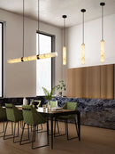 Ljojo Marble Dining Table Pendant Light - Designer Long Strip Lighting Fixture