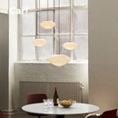 Modern Minimalist White Jade Glass Chandelier - Ljojo Bedroom Ceiling Decor Lamps