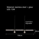 Modern Minimalist LED Glass Pipe Chandelier Pendant Light for Home Decor Restaurant Lobby by Ljojo