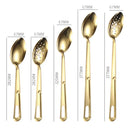 Ljojo Long Handle Soup Spoon Ladle Colander Tableware Kitchen Utensils