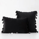 Black Tassel Pillowcases by Ljojo - Velvet Holiday Home Decoration Gift