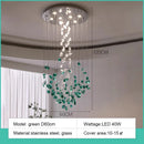 Modern Green Stone Glass LED Pendant Lights - Ljojo Chandeliers for Living Room Villa Hotel Decor