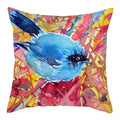 Blue Bird Print Cushion Cover by Ljojo - Home Decor Pillow Case for Sofa Bed