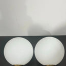 Ljojo Wall Lamp Sconce Light with Double Glass Globe - Modern Black Metal Fixture