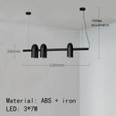 Art Deco Chandelier Black Orange Gray Metal Hanging Lamp for Dining Room Foyer Bedroom by Ljojo