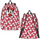 Ljojo Mickey Mouse Canvas Backpack: Large Capacity School Bag for Kids