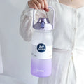 Ljojo 2000ML Sports Water Bottle with Straw - Large Capacity Jug for Fitness