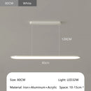 Ljojo Modern LED Pendant Light Wood Grain/White/Black Chandelier for Dining Kitchen Living Room