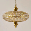 Ljojo Round Crystal Chandelier - Elegant Interior Lighting for Living Room Dining Bedroom