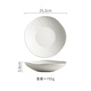 Ljojo Matte Striped Ceramic Deep Plate Set - Creative Tableware for Restaurants