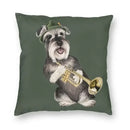 Ljojo Miniature Schnauzer Dog Cartoon Cushion Cover for Sofa - Puppy Lover's Nordic Pillow