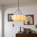 Ljojo Minimalist Retro Fabric Pendant Light Modern Chandelier for Living Room Dining Bedroom
