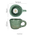 Ljojo 3D Cute Animal Snail Flower Ceramic Coffee Mug - Lovely Gift for Besties