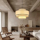 Modern Japanese Wabi Sabi Cloth Pendant Light Chandelier for Bedroom Living Rooms by Ljojo