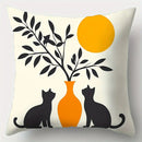 Ljojo Little Black Cat Pillowcase Set, 17.7" Sofa Pillowcase, Home Decor, Single-sided Print