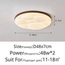 Ljojo Minimalist Bauhaus Wooden Round LED Ceiling Light Chandelier for Living Room
