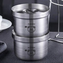Ljojo 304 Stainless Steel Stackable Stew Pot with Lid 300ml - Versatile Kitchen Utensil