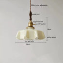 Ljojo Milky Yellow Glass LED Pendant Lights - Copper Nordic Hanging Lamp