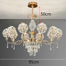 Ljojo Luxury Crystal Chandelier: Modern Living Room & Bedroom Pendant Light Fixtures