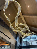 Ljojo Luxury Hotel Living Room Glass Pendant Chandelier - Modern Large LED Lighting