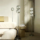 Ljojo Minimalist LED Chrome Floor Lamp | Stylish Metal Art Light