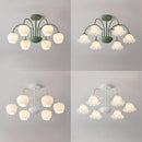 French Flower Chandelier Glass Pendant Lamp Modern Home Decor Ljojo