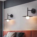 Ljojo Minimalist White Glass Wall Light Fixture Plug-In G9 Bulb for Parlor Bedroom Study