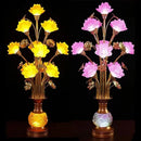 Ljojo LED Lotus Table Lamp: Illuminating Buddha's Presence in Worship Settings